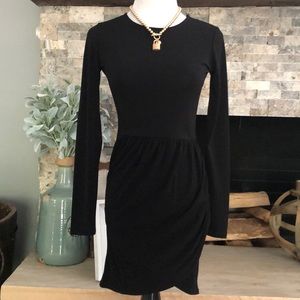 TOPSHOP Long Sleeve Black Dress Size 4